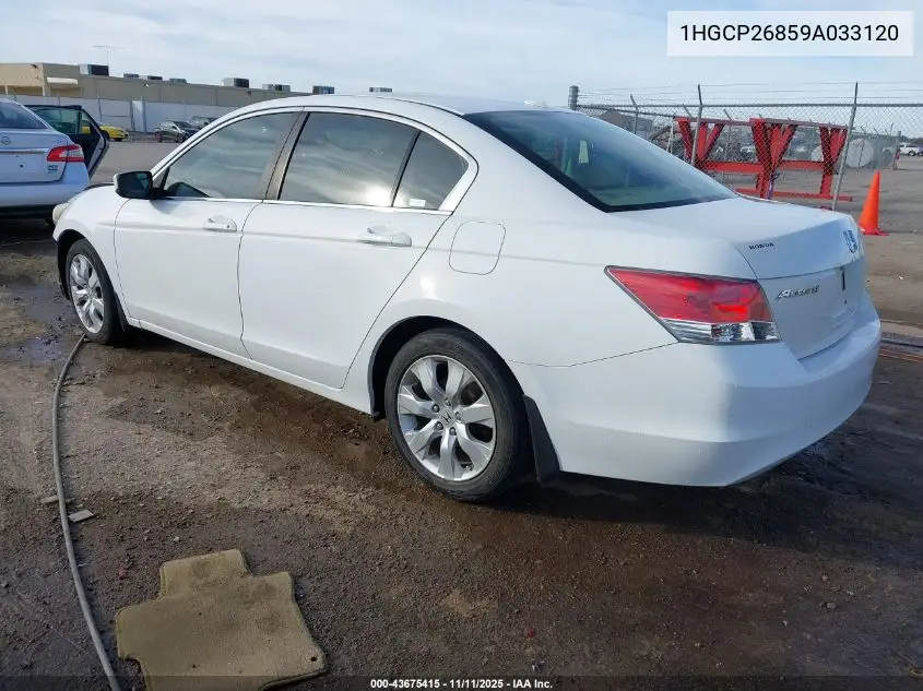 1HGCP26859A033120 2009 Honda Accord 2.4 Ex-L