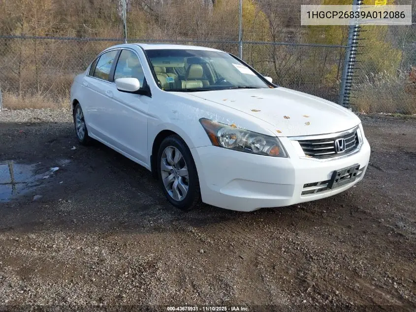 1HGCP26839A012086 2009 Honda Accord 2.4 Ex-L