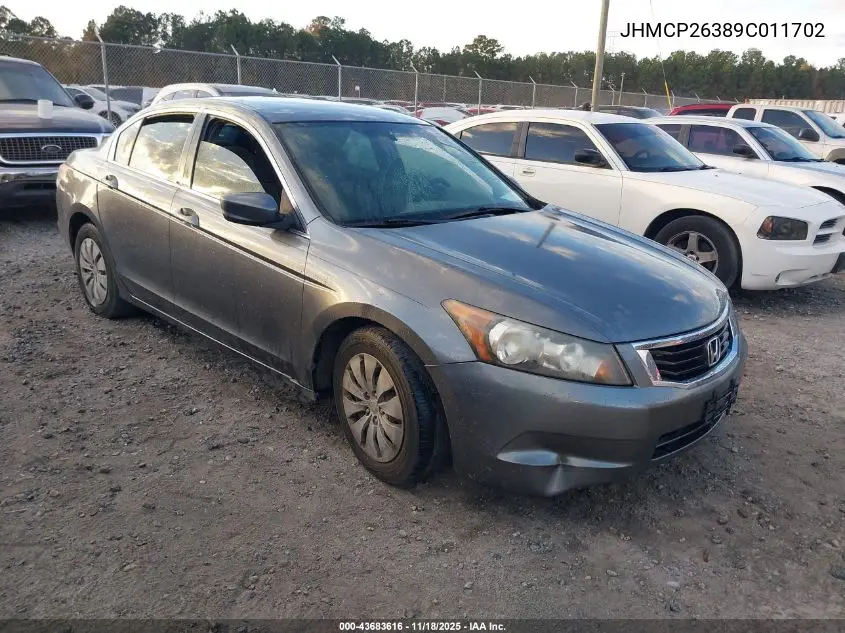 JHMCP26389C011702 2009 Honda Accord 2.4 Lx