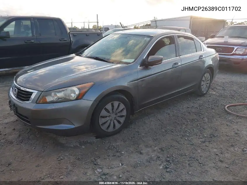JHMCP26389C011702 2009 Honda Accord 2.4 Lx