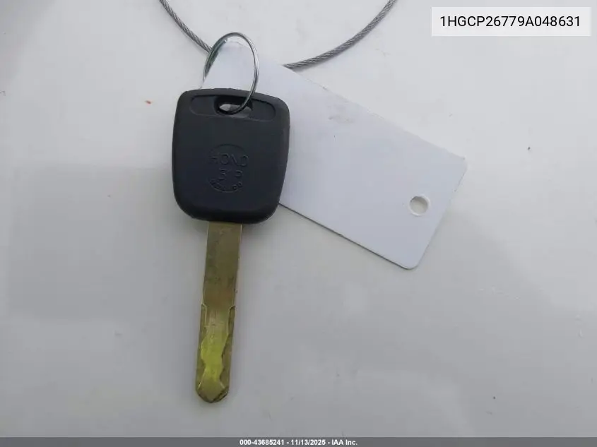 1HGCP26779A048631 2009 Honda Accord 2.4 Ex