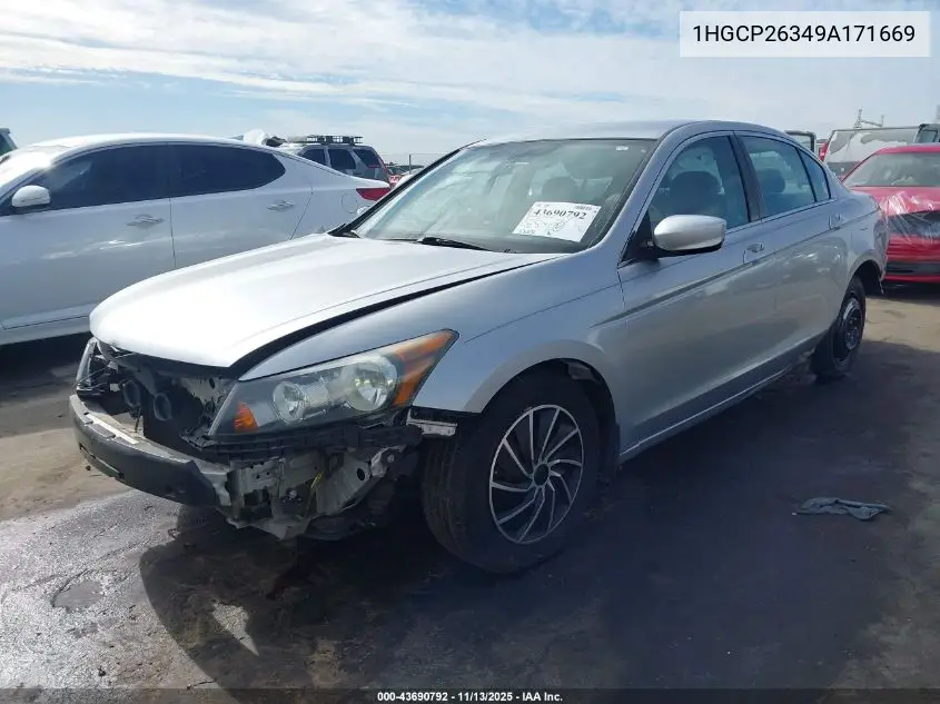 1HGCP26349A171669 2009 Honda Accord 2.4 Lx