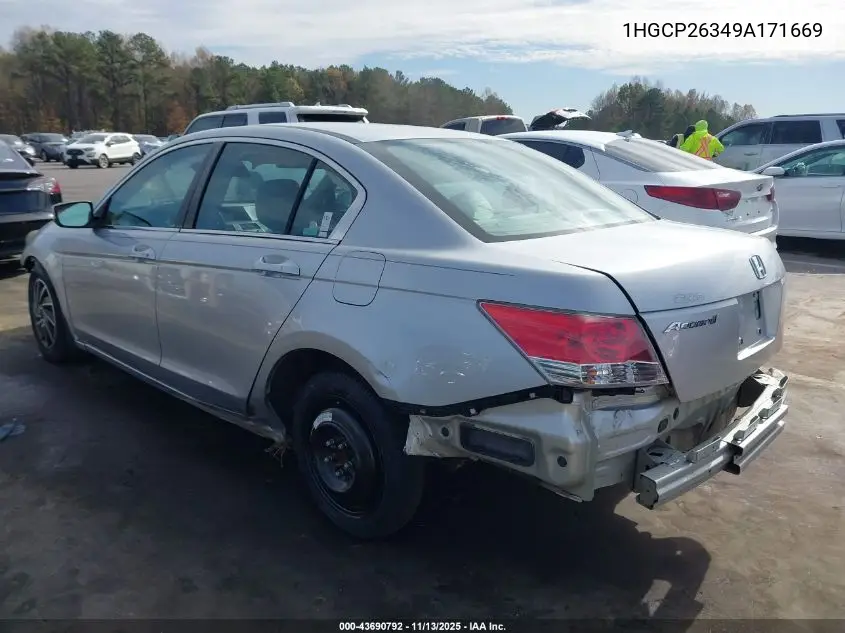 1HGCP26349A171669 2009 Honda Accord 2.4 Lx