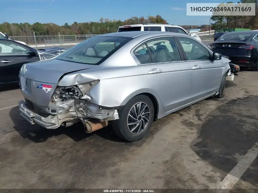 1HGCP26349A171669 2009 Honda Accord 2.4 Lx