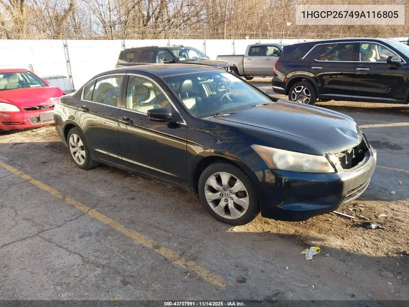 1HGCP26749A116805 2009 Honda Accord 2.4 Ex