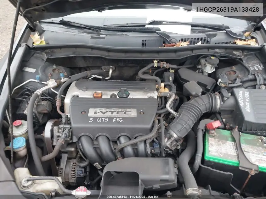 1HGCP26319A133428 2009 Honda Accord 2.4 Lx