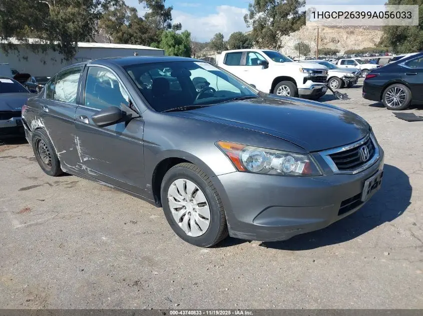 1HGCP26399A056033 2009 Honda Accord 2.4 Lx
