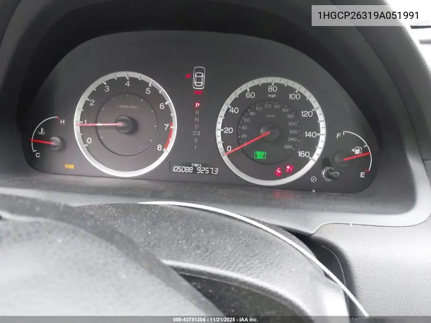 1HGCP26319A051991 2009 Honda Accord 2.4 Lx