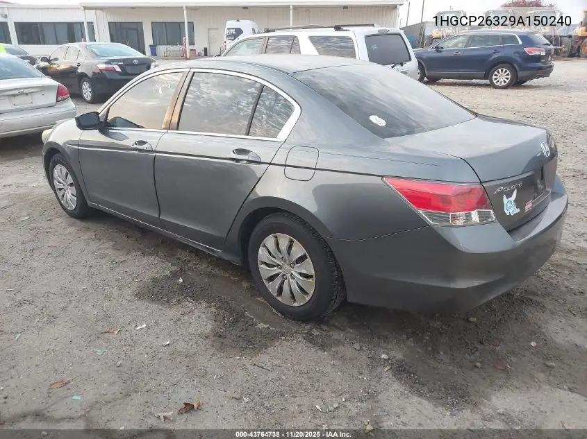 1HGCP26329A150240 2009 Honda Accord 2.4 Lx