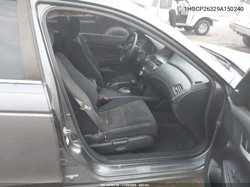 1HGCP26329A150240 2009 Honda Accord 2.4 Lx