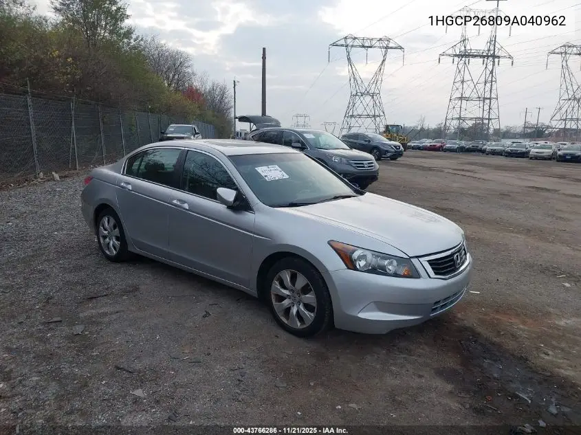 1HGCP26809A040962 2009 Honda Accord 2.4 Ex-L