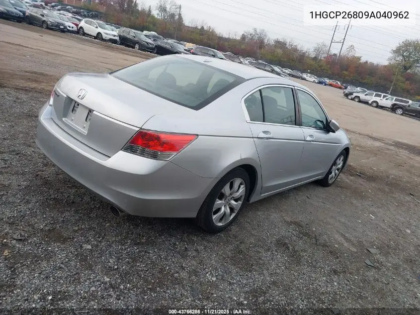 1HGCP26809A040962 2009 Honda Accord 2.4 Ex-L