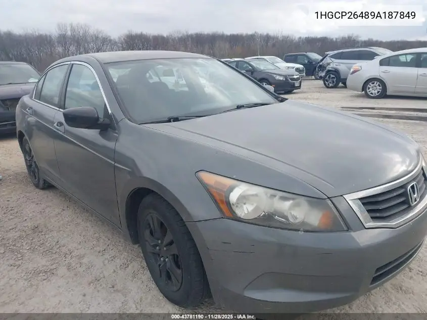 1HGCP26489A187849 2009 Honda Accord 2.4 Lx-P