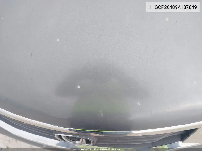 1HGCP26489A187849 2009 Honda Accord 2.4 Lx-P