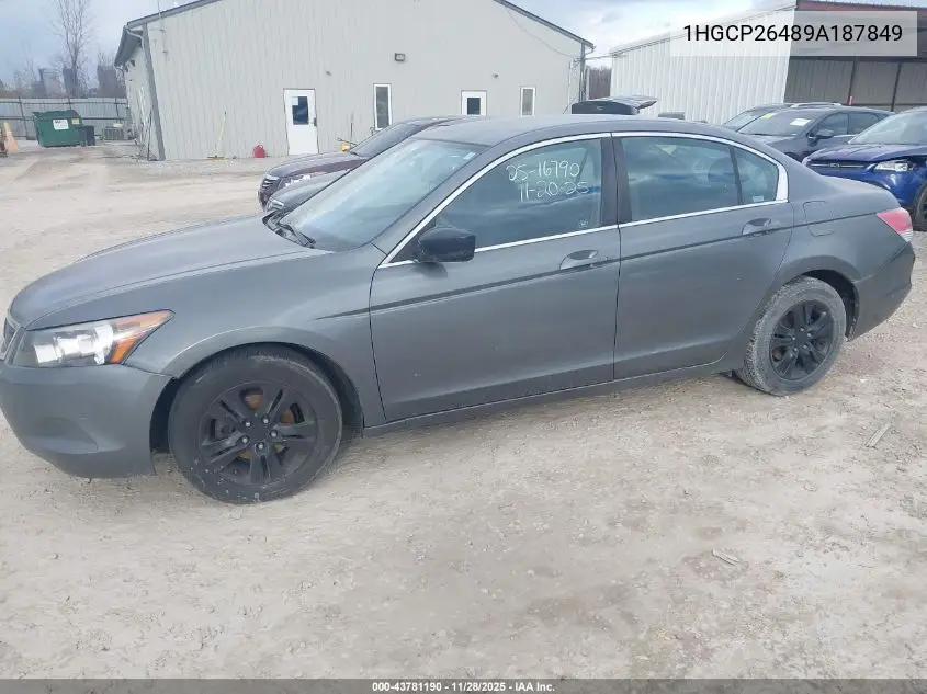 1HGCP26489A187849 2009 Honda Accord 2.4 Lx-P