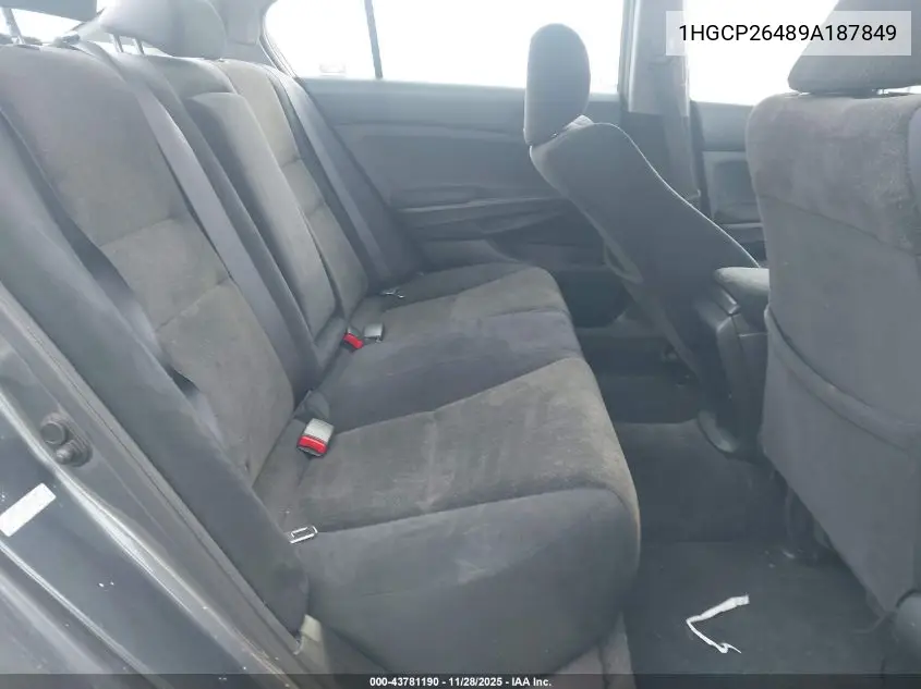1HGCP26489A187849 2009 Honda Accord 2.4 Lx-P