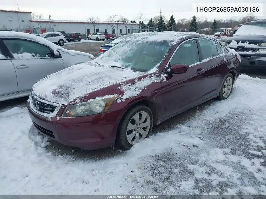 1HGCP26859A030136 2009 Honda Accord 2.4 Ex-L
