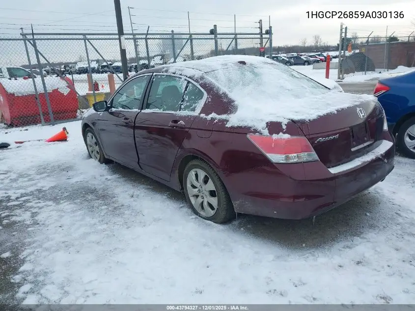 1HGCP26859A030136 2009 Honda Accord 2.4 Ex-L