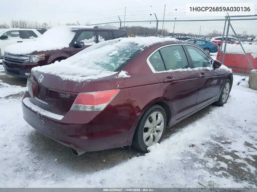 1HGCP26859A030136 2009 Honda Accord 2.4 Ex-L