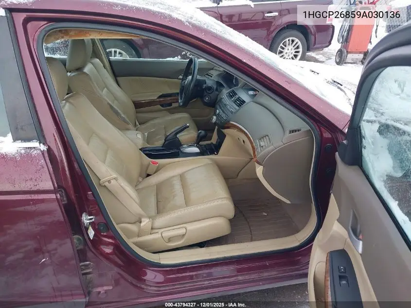 1HGCP26859A030136 2009 Honda Accord 2.4 Ex-L
