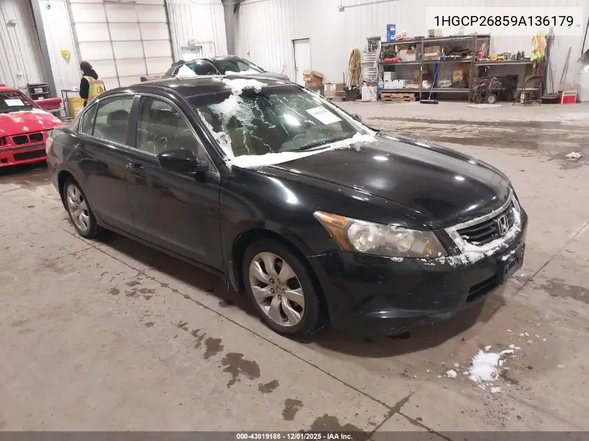 1HGCP26859A136179 2009 Honda Accord 2.4 Ex-L