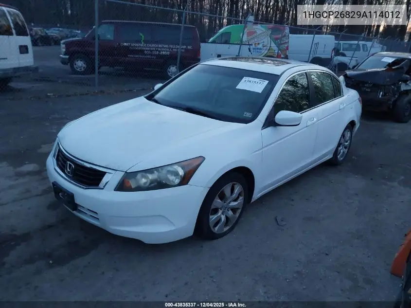 1HGCP26829A114012 2009 Honda Accord 2.4 Ex-L