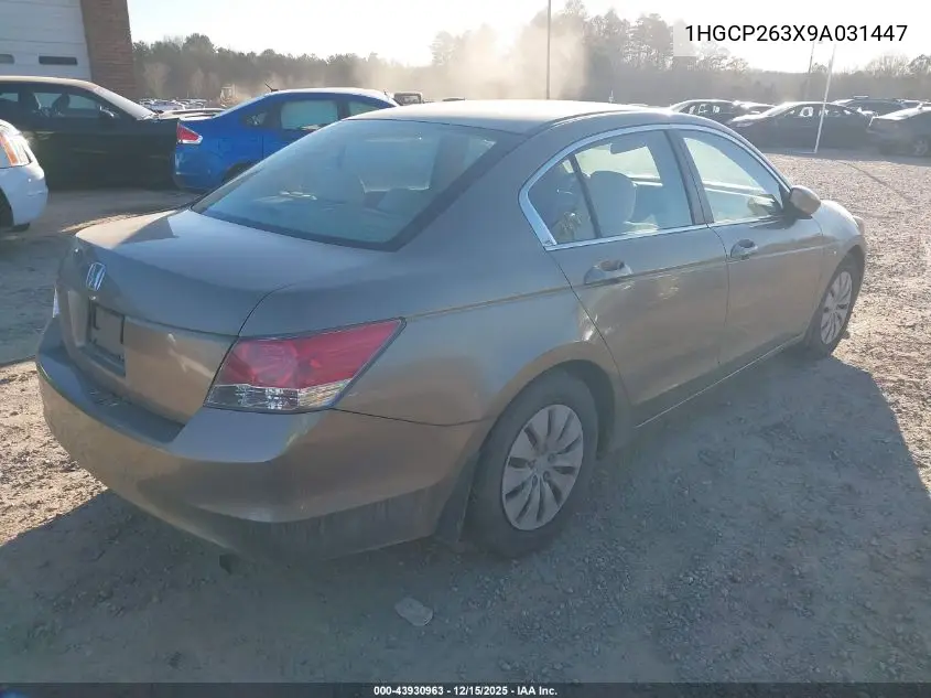 1HGCP263X9A031447 2009 Honda Accord 2.4 Lx