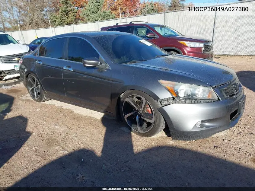 1HGCP36849A027380 2009 Honda Accord 3.5 Ex-L