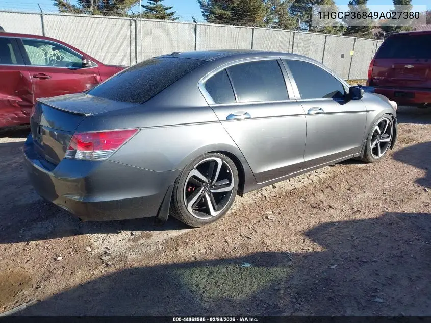 1HGCP36849A027380 2009 Honda Accord 3.5 Ex-L