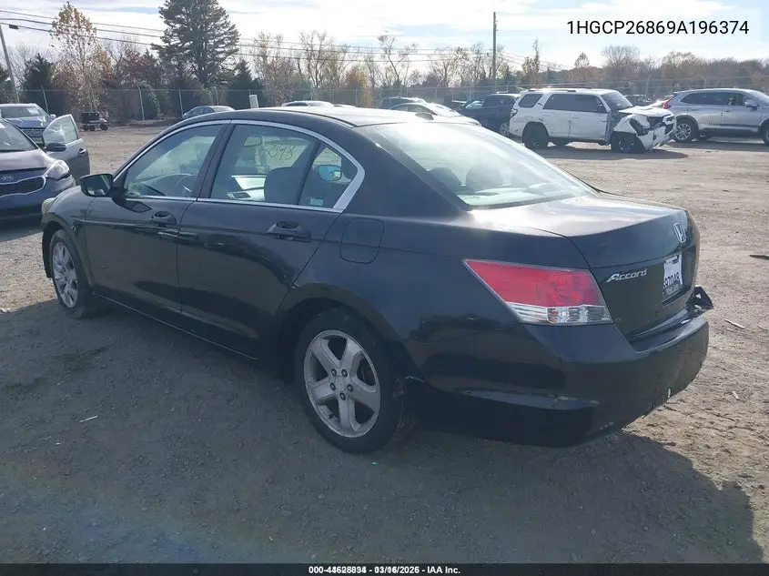 1HGCP26869A196374 2009 Honda Accord 2.4 Ex-L