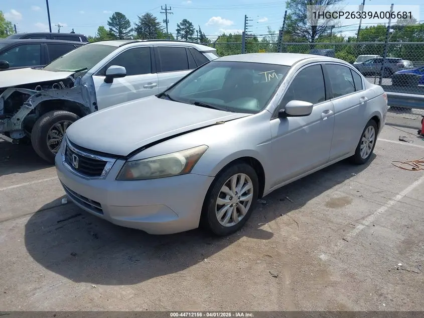 1HGCP26339A006681 2009 Honda Accord 2.4 Lx