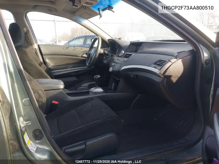 1HGCP2F73AA800510 2010 Honda Accord Ex
