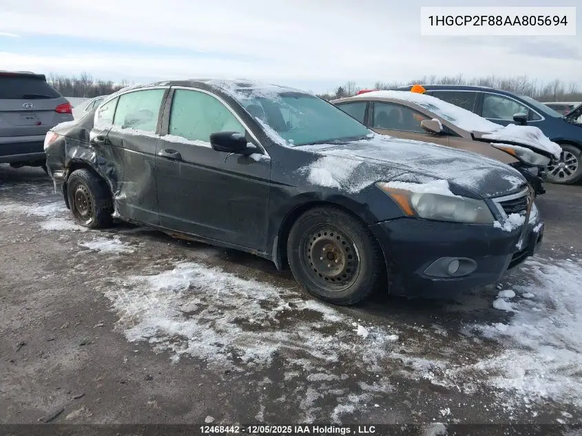 1HGCP2F88AA805694 2010 Honda Accord Exl
