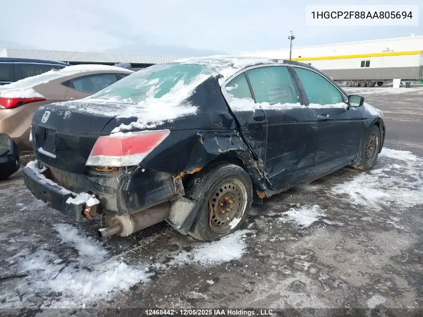 1HGCP2F88AA805694 2010 Honda Accord Exl