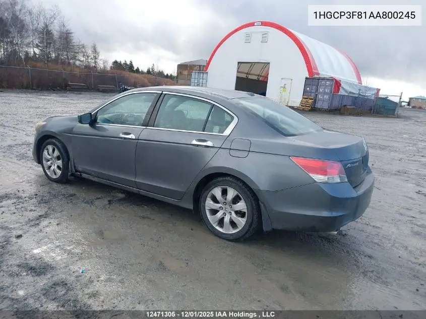 1HGCP3F81AA800245 2010 Honda Accord Ex-L V6