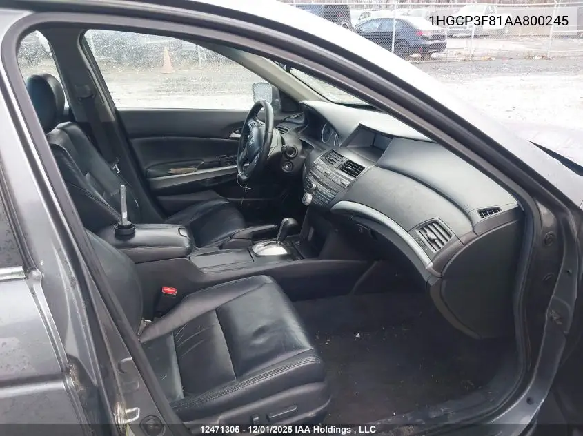 1HGCP3F81AA800245 2010 Honda Accord Ex-L V6