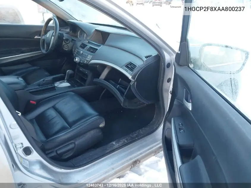 1HGCP2F8XAA800237 2010 Honda Accord Sedan