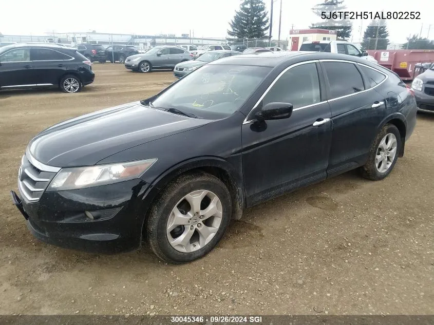 2010 Honda Accord Crosstour Exl VIN: 5J6TF2H51AL802252 Lot: 30045346