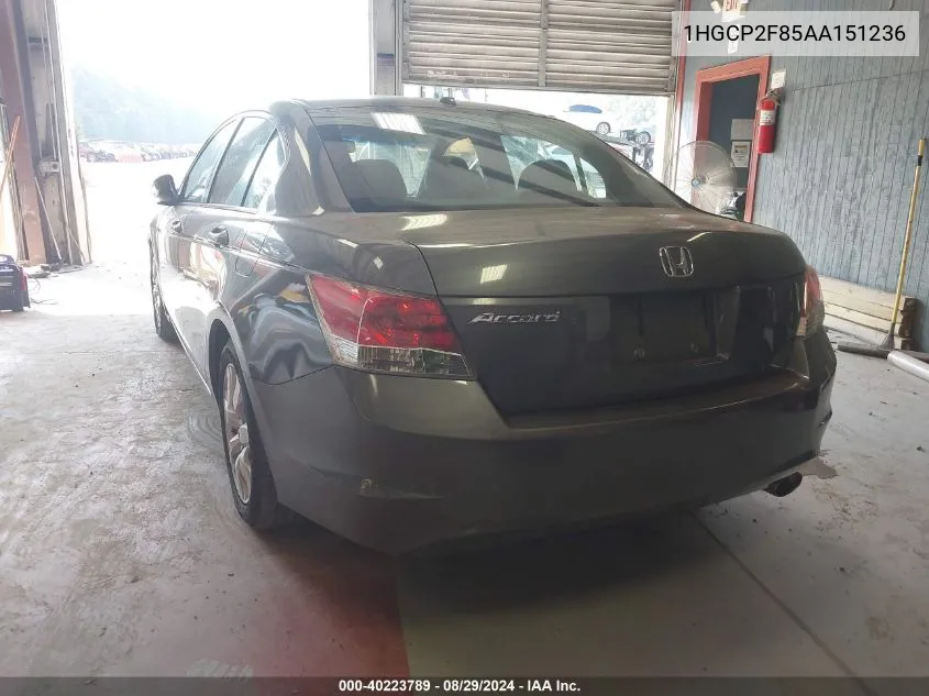 2010 Honda Accord Sdn 2.4 Ex-L/Ex-L VIN: 1HGCP2F85AA151236 Lot: 40223789