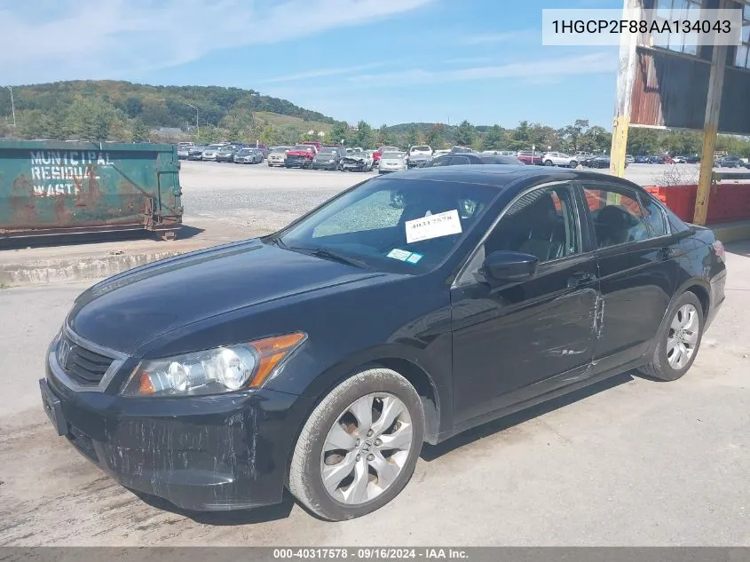 2010 Honda Accord Exl VIN: 1HGCP2F88AA134043 Lot: 40317578