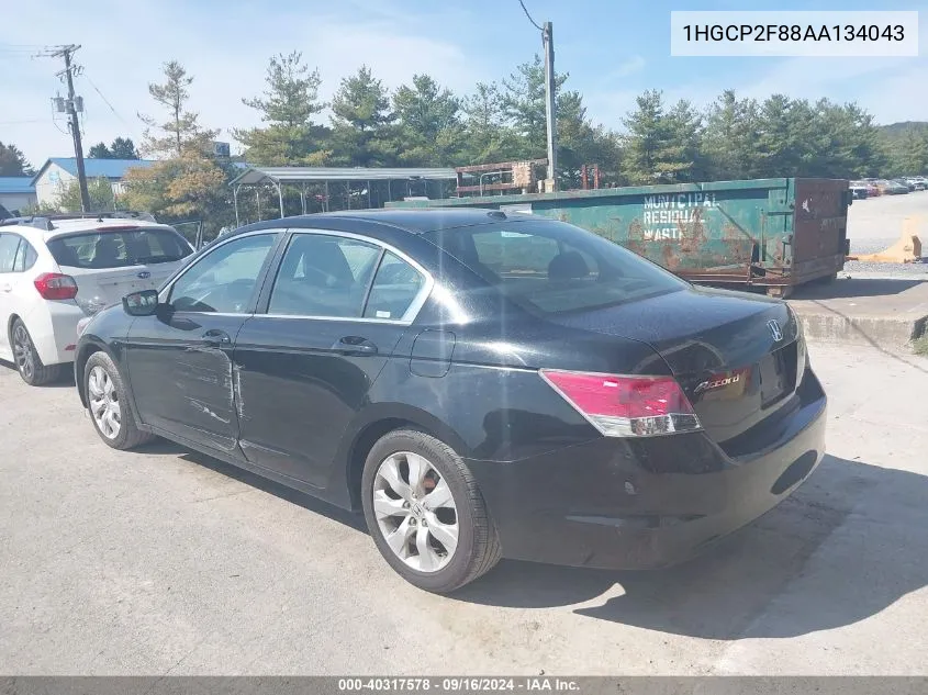 1HGCP2F88AA134043 2010 Honda Accord Exl