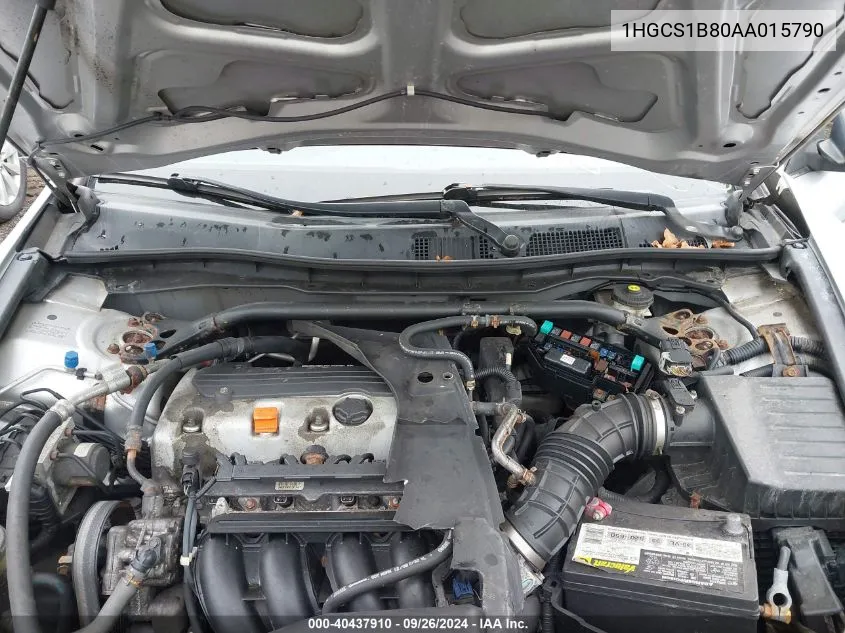 1HGCS1B80AA015790 2010 Honda Accord 2.4 Ex-L