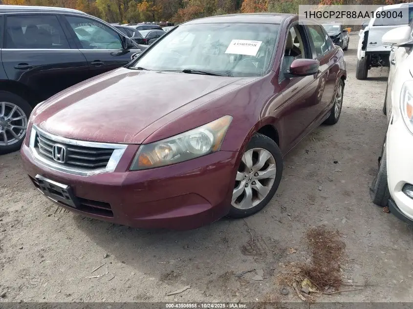1HGCP2F88AA169004 2010 Honda Accord 2.4 Ex-L