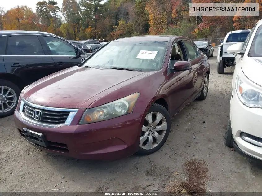 1HGCP2F88AA169004 2010 Honda Accord 2.4 Ex-L