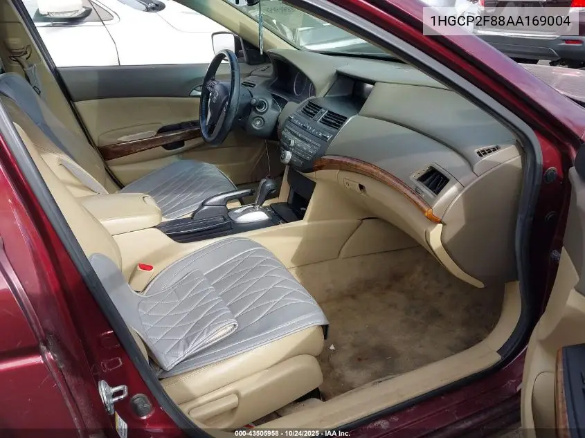 1HGCP2F88AA169004 2010 Honda Accord 2.4 Ex-L