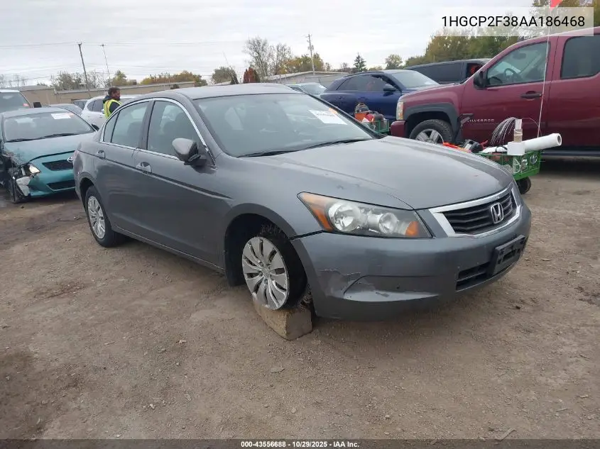 1HGCP2F38AA186468 2010 Honda Accord 2.4 Lx