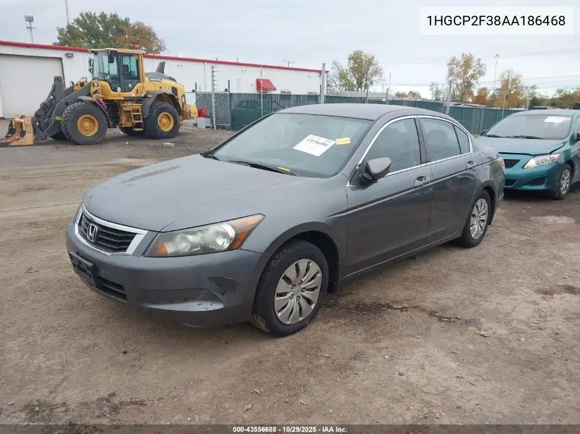 1HGCP2F38AA186468 2010 Honda Accord 2.4 Lx