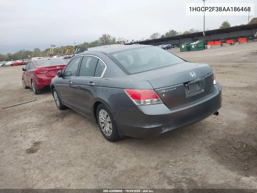 1HGCP2F38AA186468 2010 Honda Accord 2.4 Lx