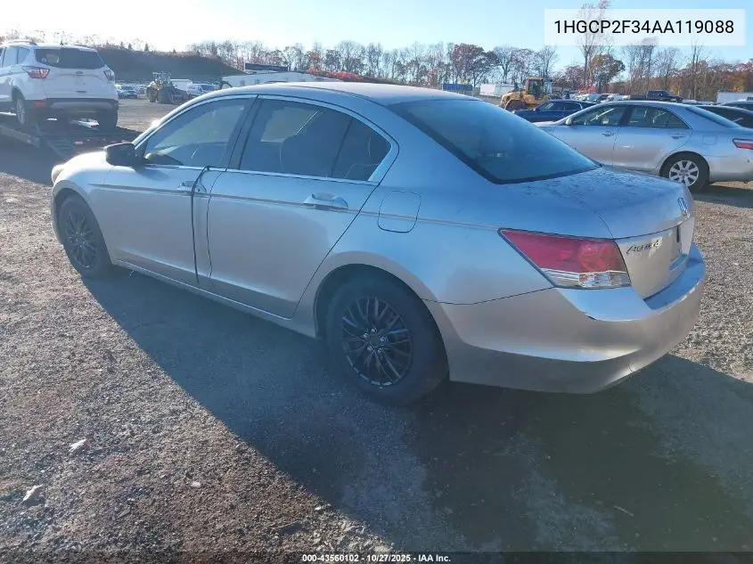 1HGCP2F34AA119088 2010 Honda Accord 2.4 Lx