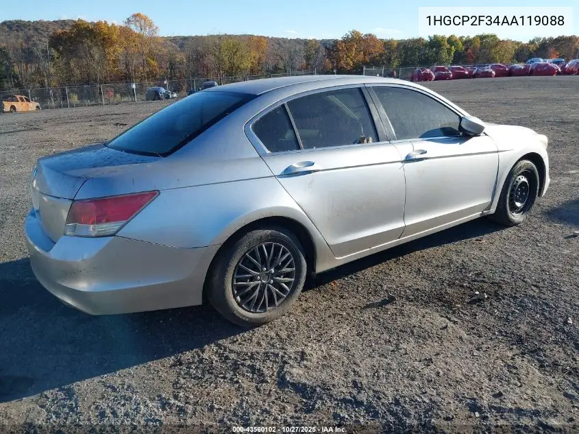 1HGCP2F34AA119088 2010 Honda Accord 2.4 Lx